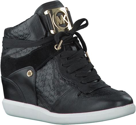 michael michael kors trent high-top sneakers|Michael Kors black wedge sneakers.